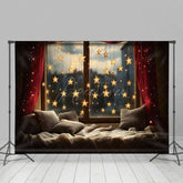 Aperturee - Aperturee Hanging Star Lights Bay Window Photography Backdrop